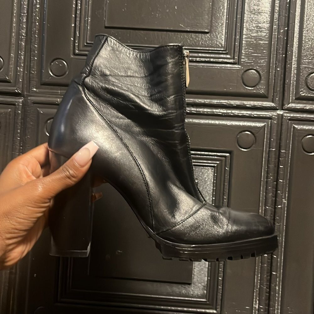 Zara leather booties